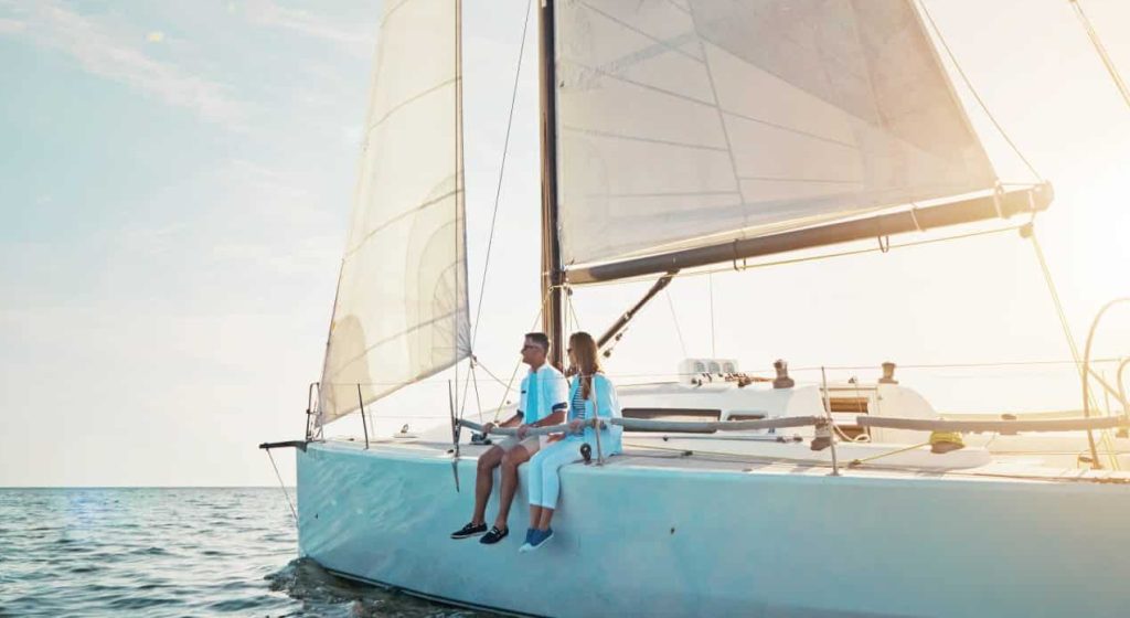 Balade sur l'eau en couple