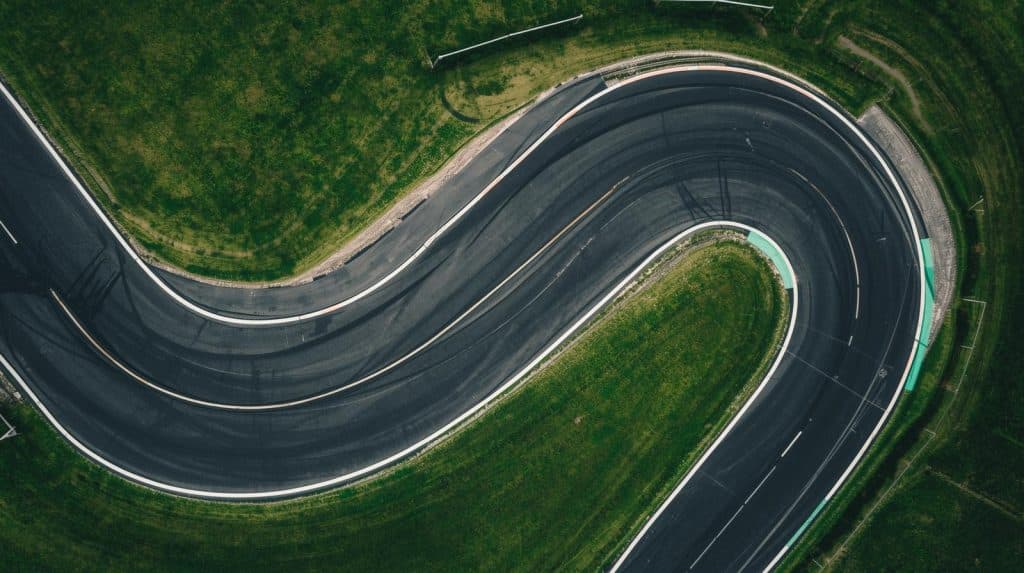 vue aérienne circuit automobile