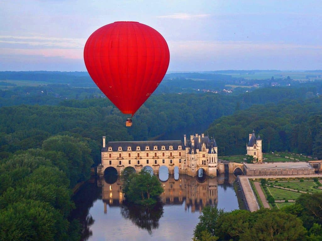 Survol en montgolfière des châteaux de la Loire